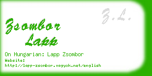 zsombor lapp business card